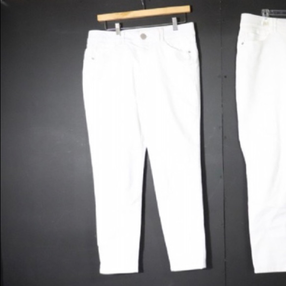 DEMOCRACY Optic White Stretch Denim  Ankle Jeans 8